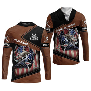 Fishing American Flag UPF Fishing Shirt, Patriotic Fishing Shirt, Men's Fishing Shirts, Gift For Fisherman