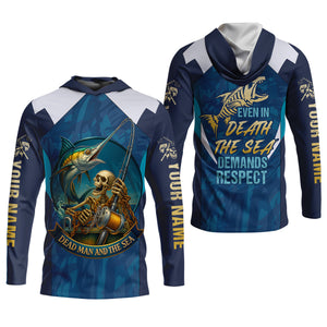 Marlin Fishing SPF Shirts, Dead Man and The Sea Fishing Shirts For Men, Funny Fisherman Gift
