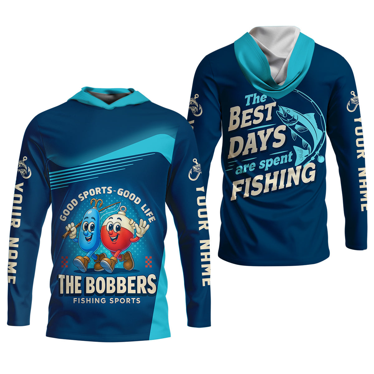 The Best Days Are Spent Fishing, The Bobber Fishing Sports, SPF Shirt For Men, Fishing Shirts For Men
