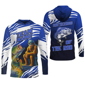 Brotherhood Of The Rod, Bigfoot Fishing Shirt, Long Sleeve Sun Shirt, Presents For Fishermen