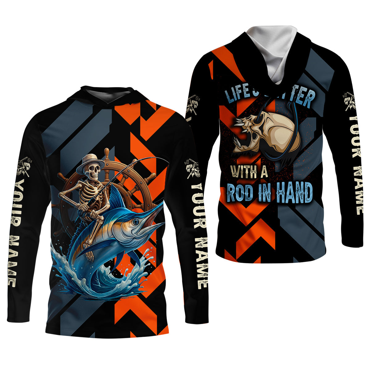 Life's Better With A Rod In Hand UPF Shirts, Fishing Shirts For Women, Funny Fisherman Gift