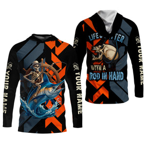Life's Better With A Rod In Hand UPF Shirts, Fishing Shirts For Women, Funny Fisherman Gift