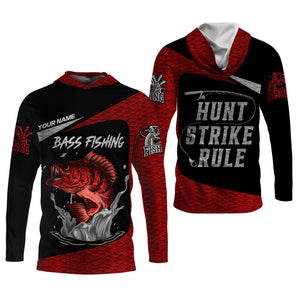 Bass Fishing Shirts, Hunt - Strike - Rule, SPF Long Sleeve Shirts, Fishing Shirts For Men