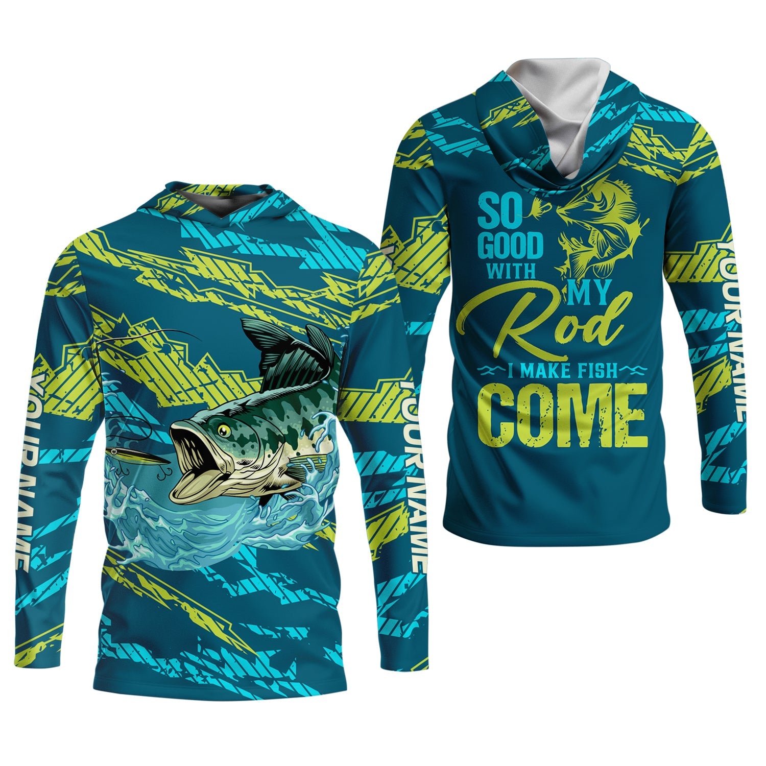Bass Fishing UPF Shirts, So Good With My Rod I Make Fish Come, Women Fishing Shirt, SPF Long Sleeve Shirts Womens