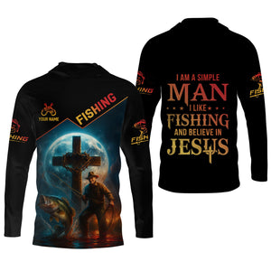 I Like Fishing And Believe In Jesus SPF Shirt For Men, Christian Fishing, Gift For Fisherman