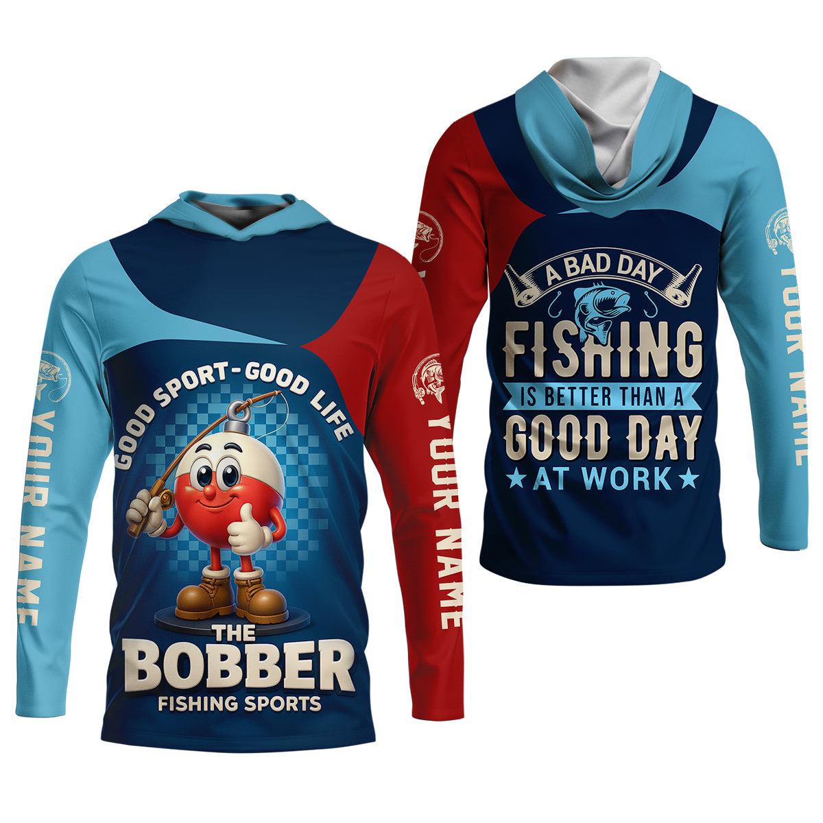 A Bad Day Fishing Is Better Than A Good Day At Work Fishing UPF Shirts, Funny Fishing Shirt