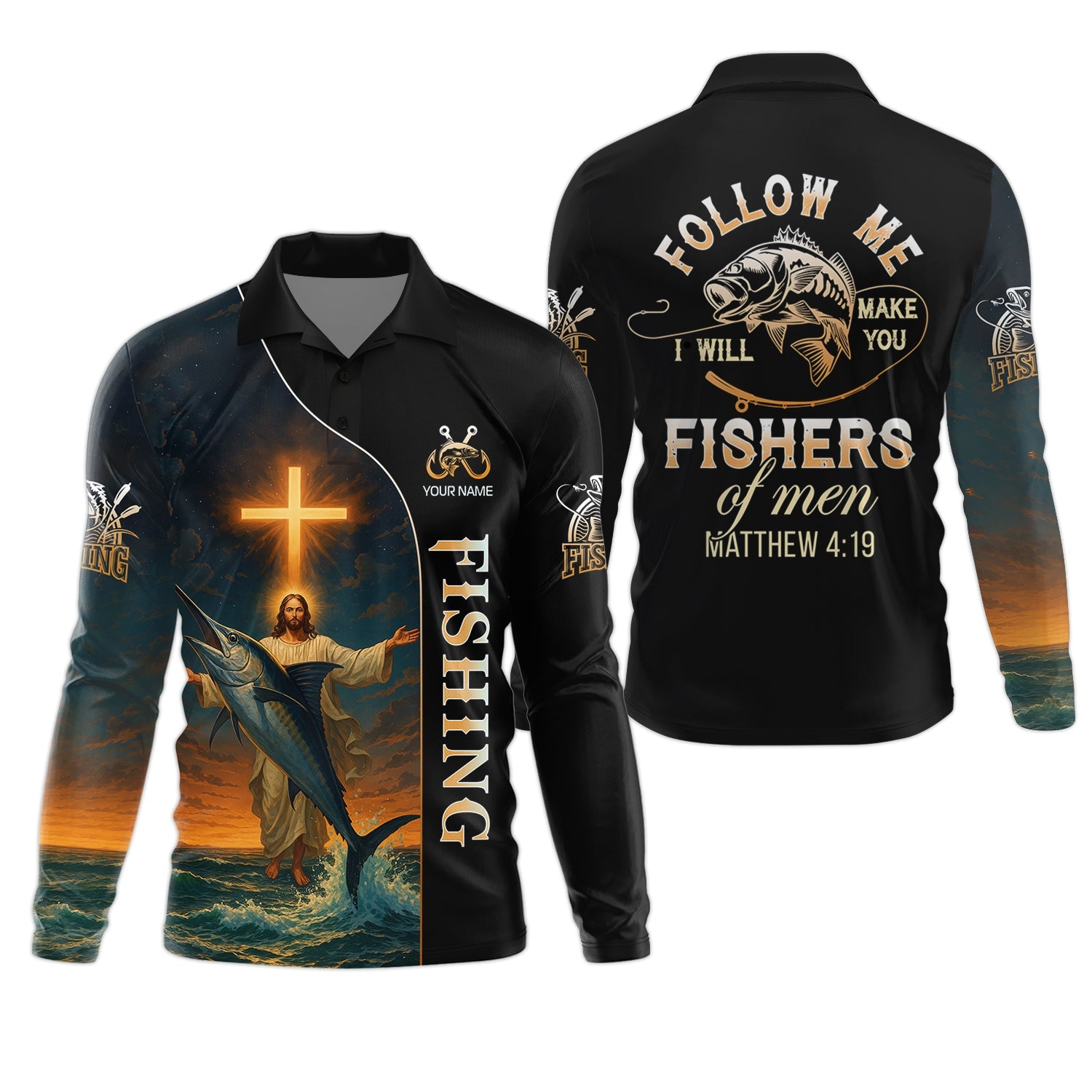 I Will Make You Fishers Of Men, Bible Verse T-Shirt, SPF Shirt For Men, Gift For Fisherman