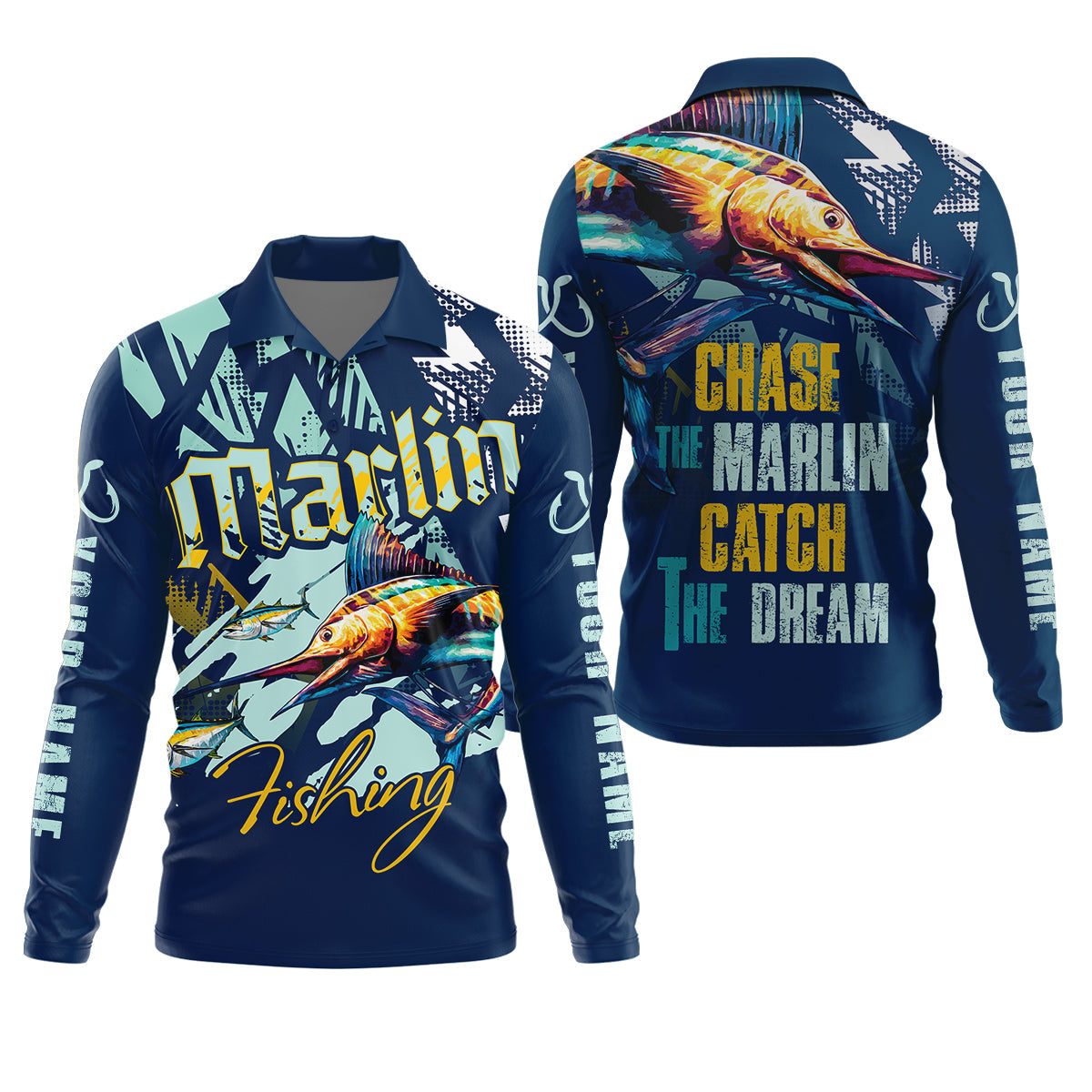 Marlin Fishing, Chase The Marlin - Catch The Dream SPF Shirts, Fishing Shirts For Men, Fisherman Gift