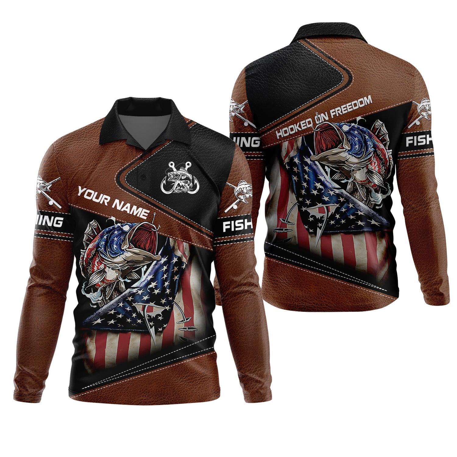 Fishing American Flag UPF Fishing Shirt, Patriotic Fishing Shirt, Men's Fishing Shirts, Gift For Fisherman