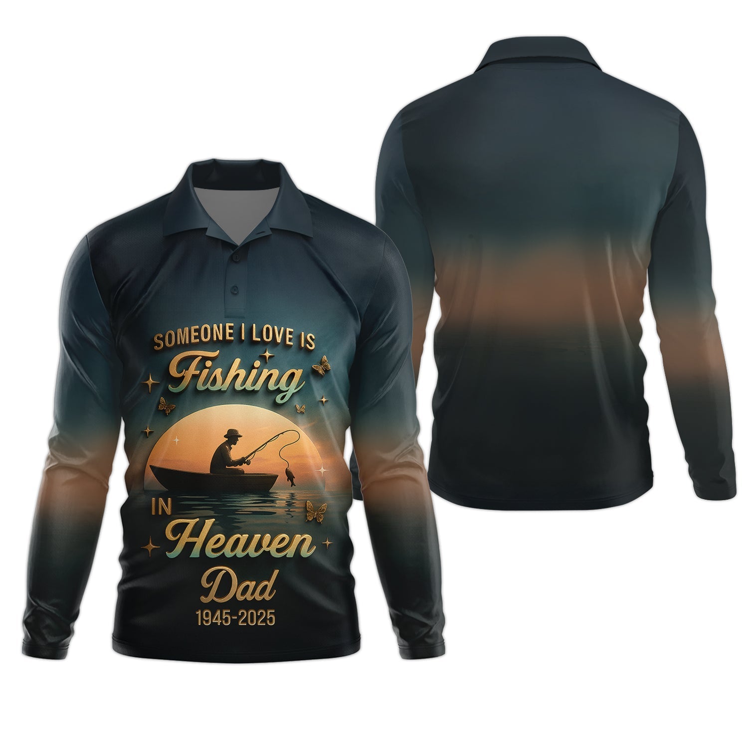 Fishing In Heaven SPF Shirt, Custom Fishing Shirt, Presents For Fishermen, Fishing Memorial Gift