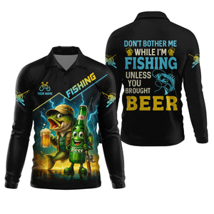 Don't Bother Me While I'm Fishing Unless You Brought Beer Funny Fishing Shirt, SPF Shirt, Fishing Shirts For Men