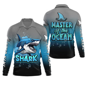 Shark Fishing UPF Shirts, Shark Master of The Ocean, Funny Fishing Shirt, Gift For Fisherman
