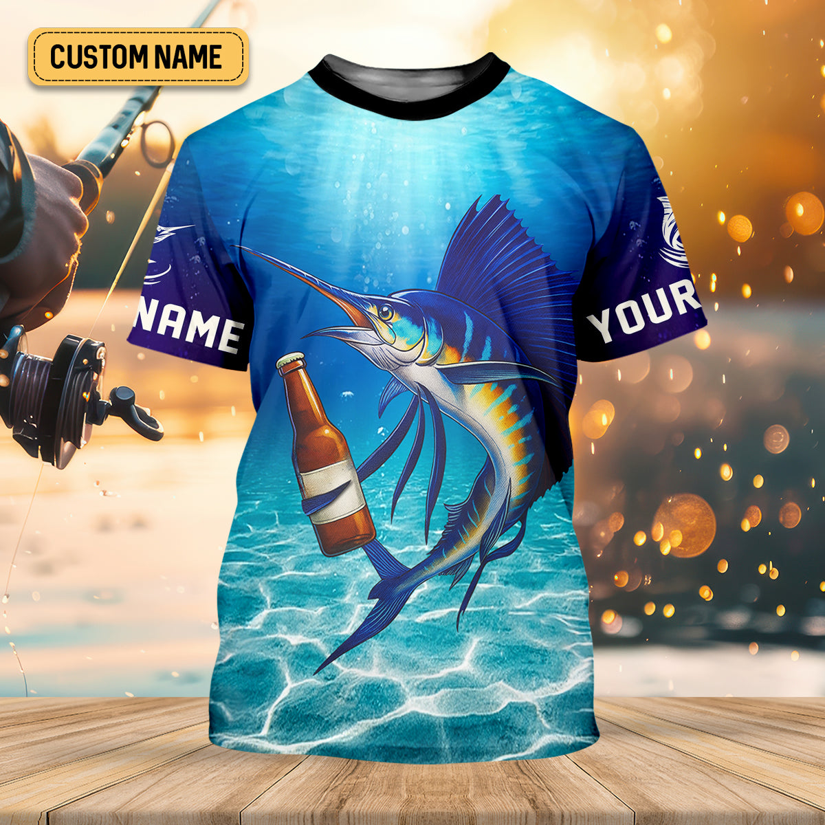 Just Another Beer Drinker With A Fishing Problem Marlin Fishing Shirt, Funny Fishing Shirt, Men's Fishing Shirt
