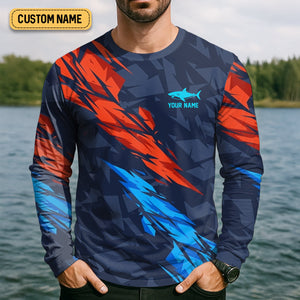 Shark Area Surf's Up The Catch Wave Funny Fishing Shirt, SPF Shirt For Men, Gift For Fisherman