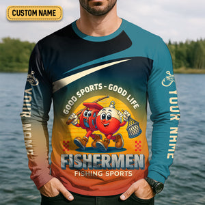 Life's Better With A Bobber Fishing UPF Shirts, Men's Fishing Shirts Long Sleeve, Presents For Fishermen