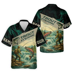 Rainbow Trout Fishing SPF Shirt For Men, Gift For Fisherman, Fishing Shirts For Men