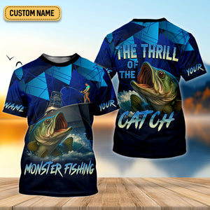 Monster Fishing SPF Shirts, The Thrill of The Catch Fishing Shirts For Men, Funny Fisherman Gift
