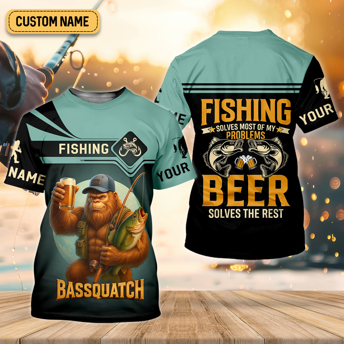 Fishing Solves Most Of My Problems Beer Solves The Rest SPF Shirt, Funny Fishing Shirt, Women Fishing Shirt