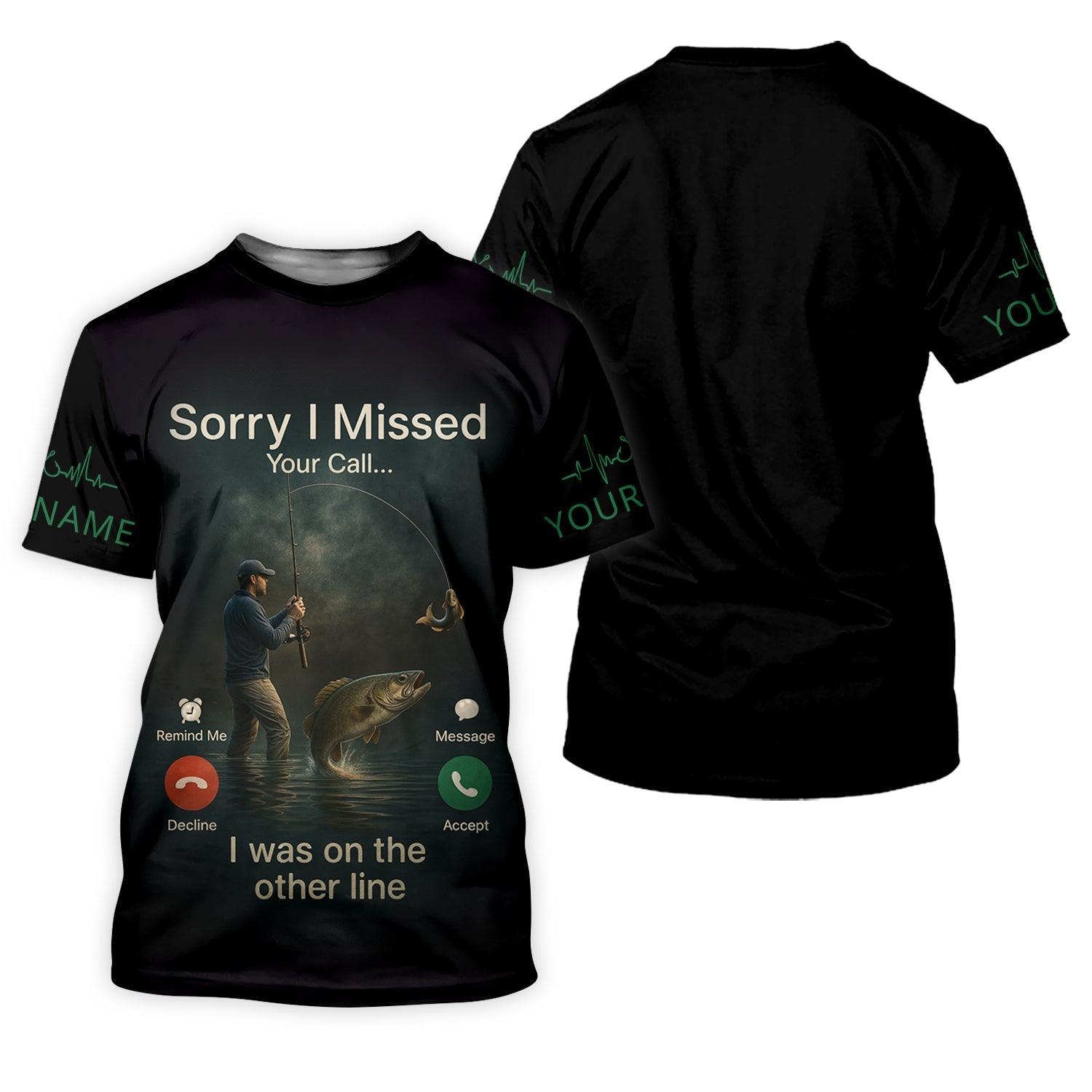 Sorry I Missed Your Call I Was On The Other Line Fishing UPF Shirts, Funny Fishing Shirt, Men's Fishing Shirt