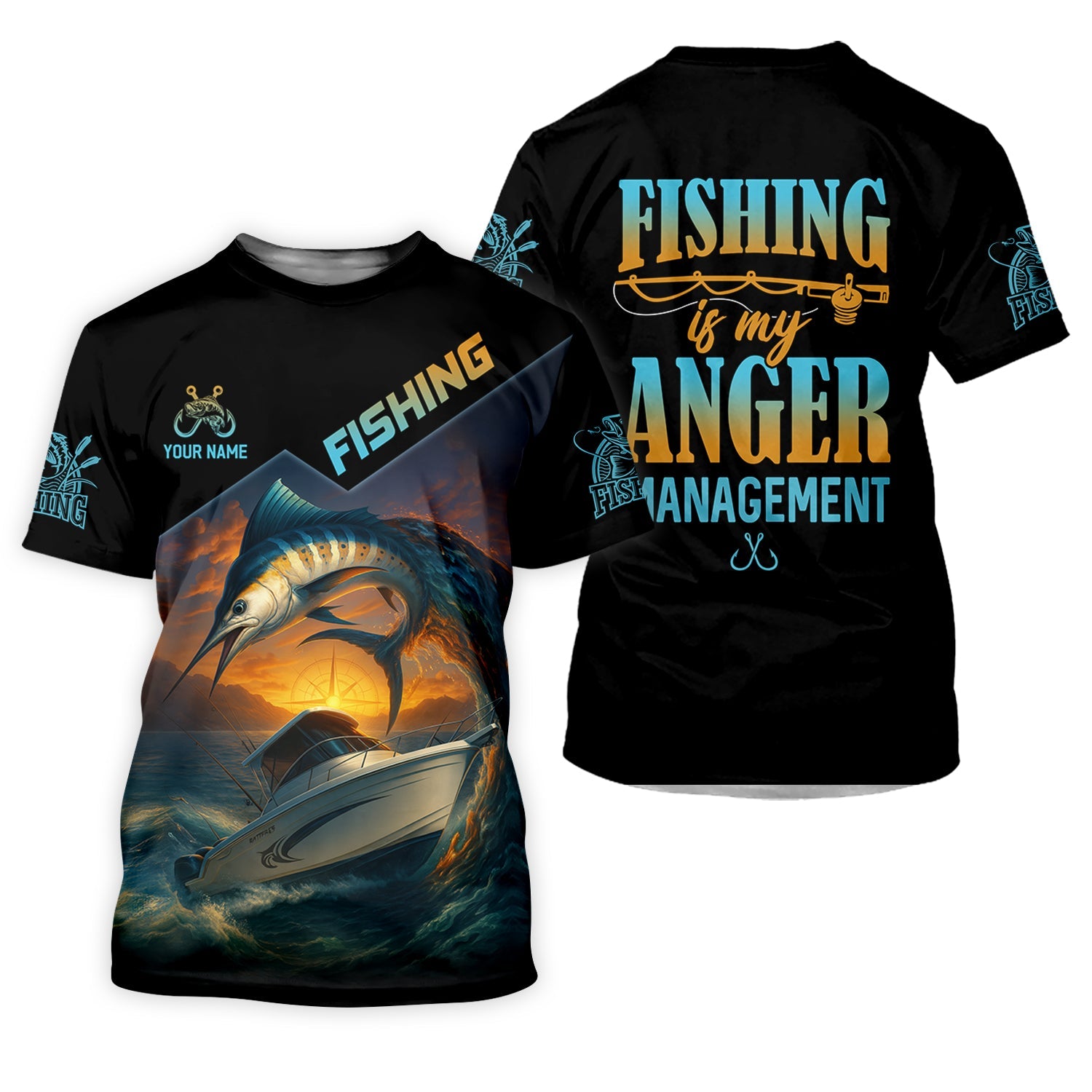 Fishing Is My Anger Management Men Fishing Shirt, SPF Shirt For Men, Presents For Fishermen