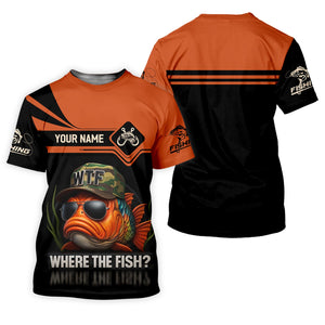 WTF Where The Fish Camo Tournament Fishing Shirts, Funny Fishing Shirt, SPF Shirt For Men, Men's Fishing Shirt