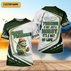 Gone Fishing, Fishing Is Not Just A Hobby, It's A Way Of Life Women SPF Shirt, Women Fishing Shirt, Funny Fishing Shirt