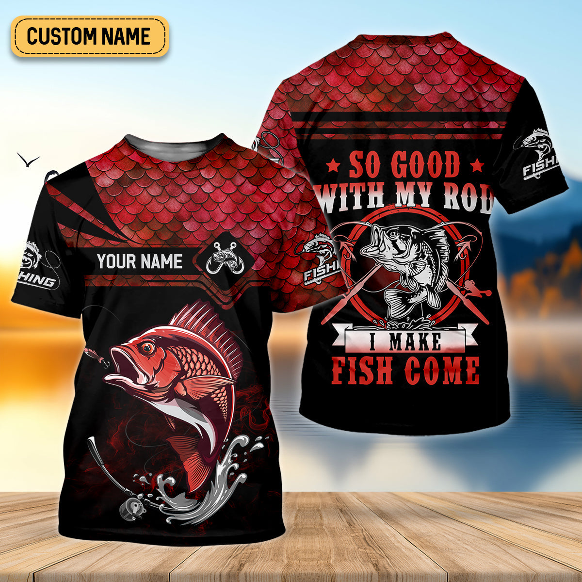 Fishing Shirts, So Good With My Rod I Make Fish Come, SPF Long Sleeve Shirts, Fishing Shirts For Men