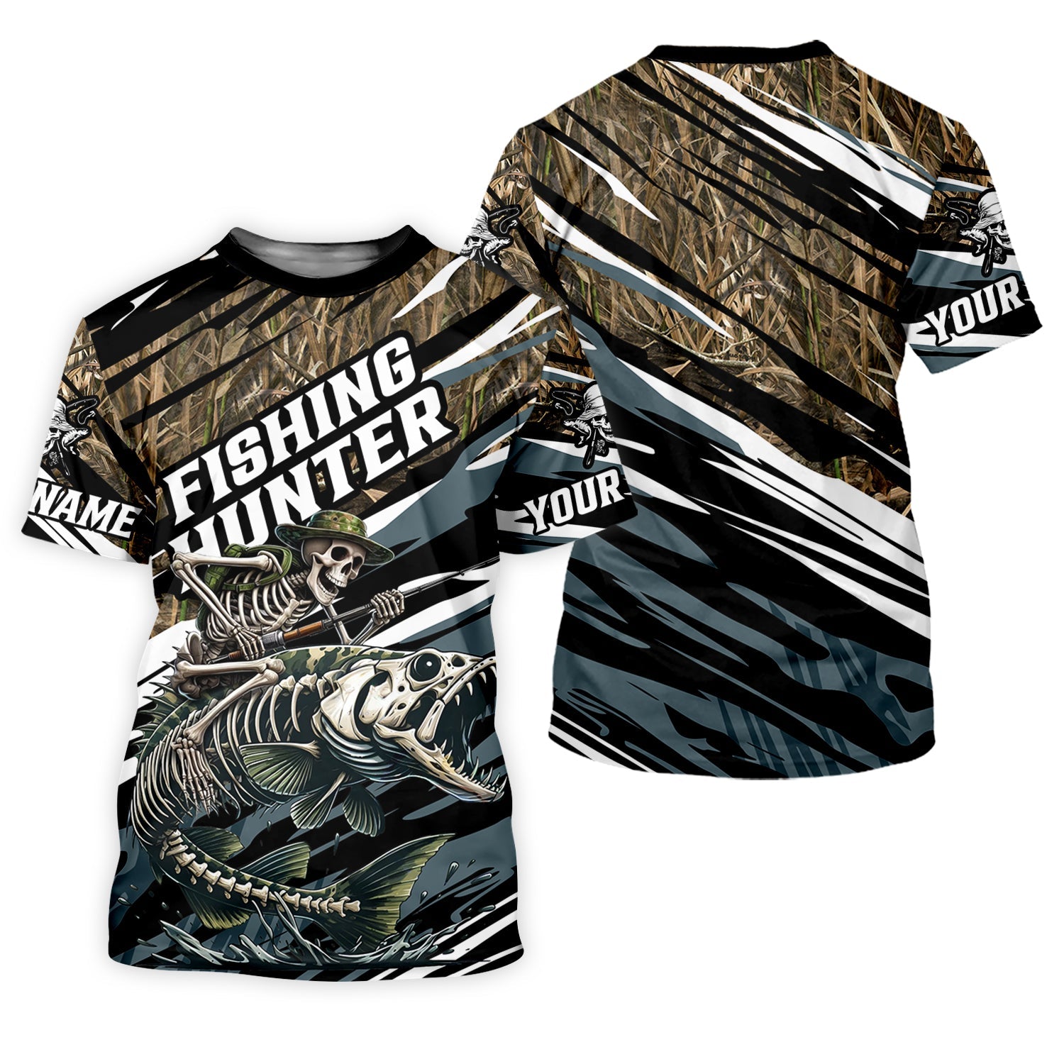 Fishing Hunter Camo Fishing Shirt, UV Protection Shirt, Presents For Fishermen
