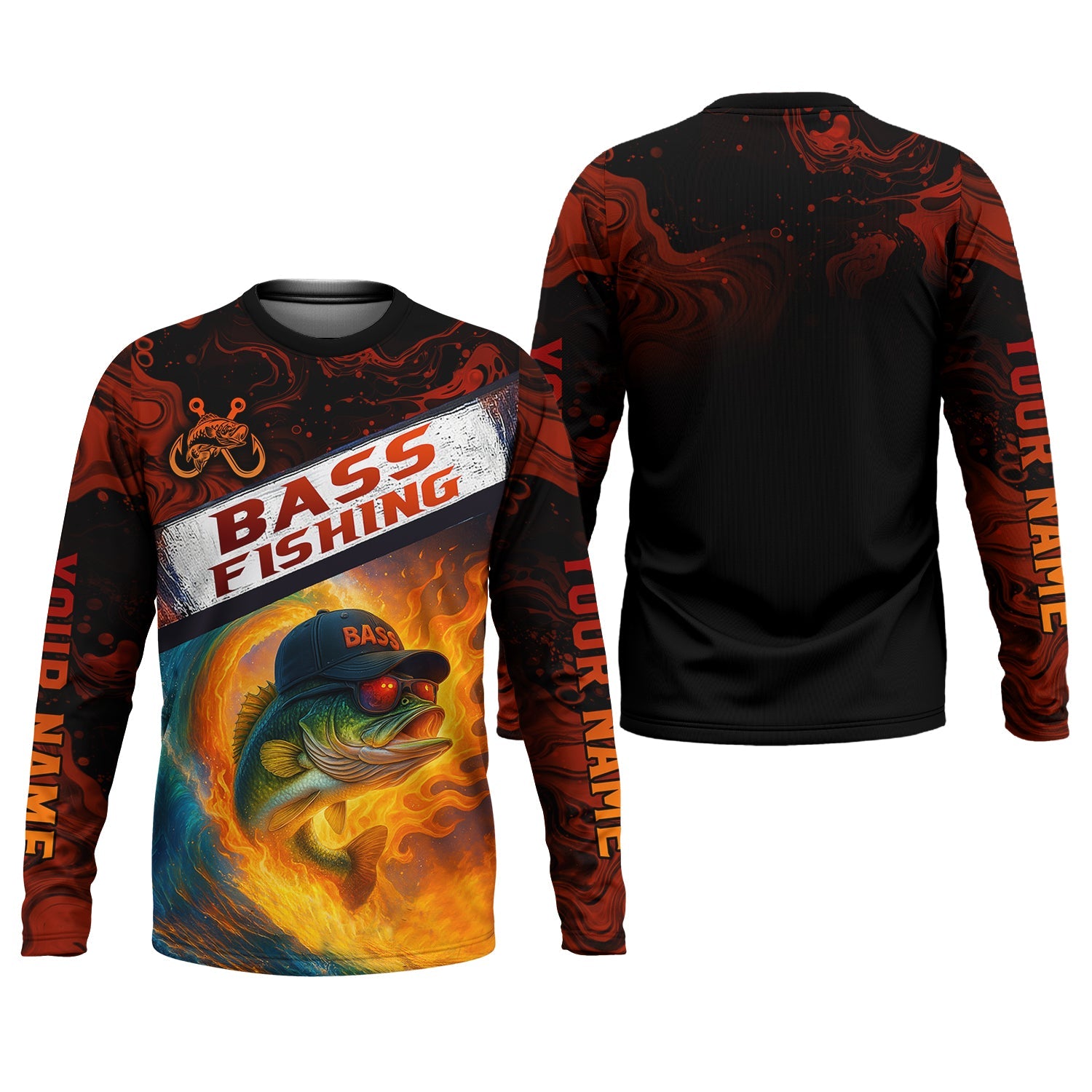 Bass Fishing Apparel, SPF Shirt For Men, Gift For Fisherman, Fishing Shirts For Men