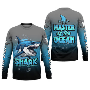 Shark Fishing UPF Shirts, Shark Master of The Ocean, Funny Fishing Shirt, Gift For Fisherman