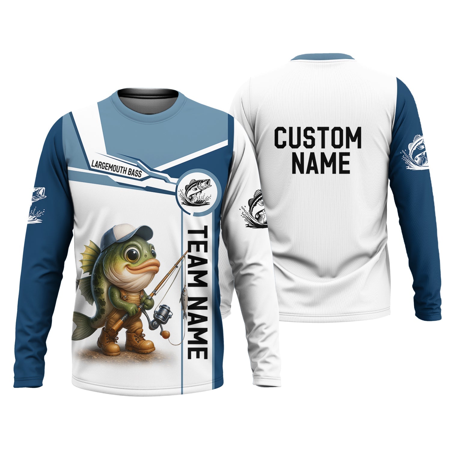 Team Fishing Shirt, Largemouth Bass Fishing, SPF Shirt For Men, Men Jersey, Mens Casual Shirts