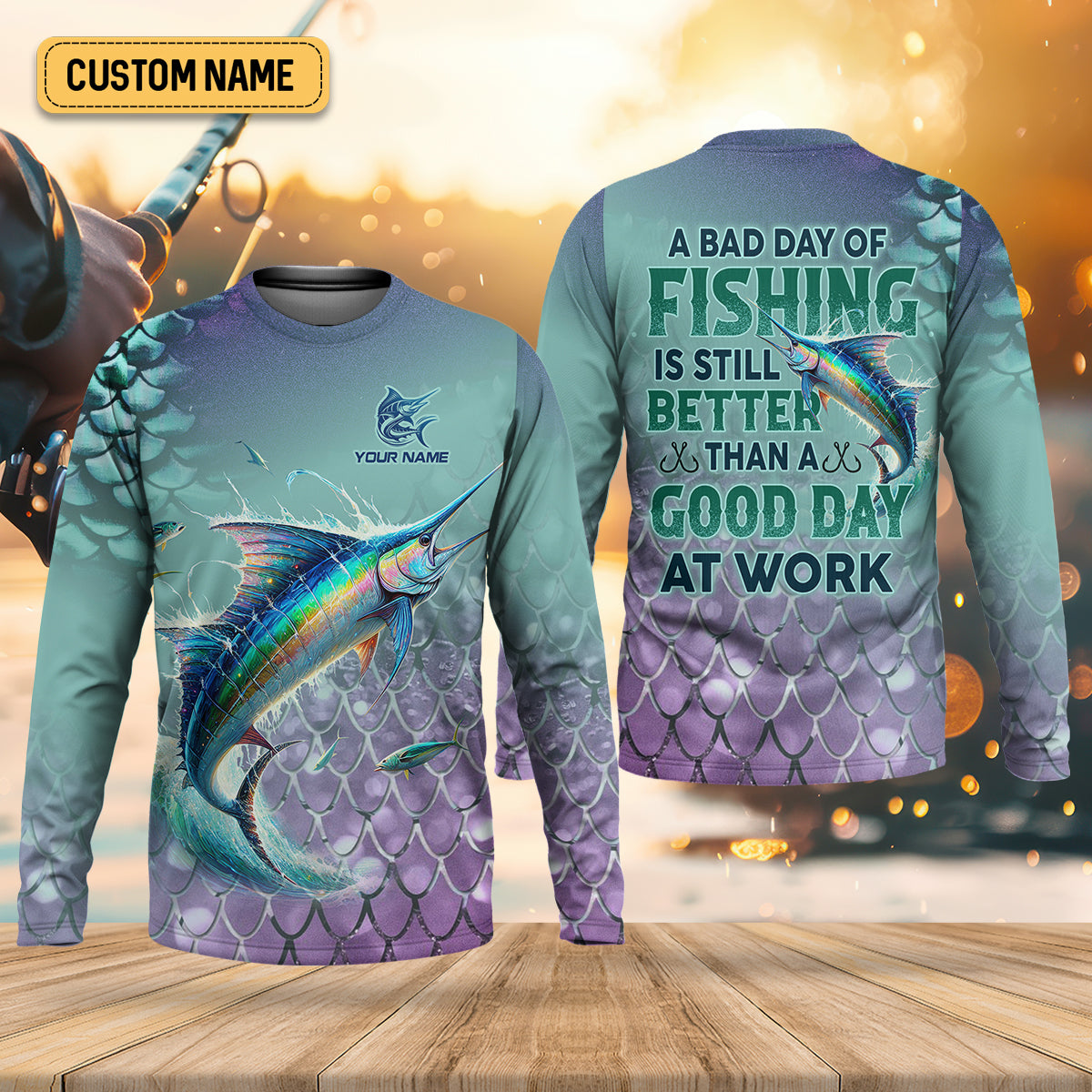 A Bad Day Of Fishing Is Still Better Than A Good Day At Work SPF Shirt, Funny Fishing Shirt, Fishing Shirts For Men