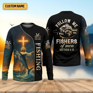 I Will Make You Fishers Of Men, Bible Verse T-Shirt, SPF Shirt For Men, Gift For Fisherman