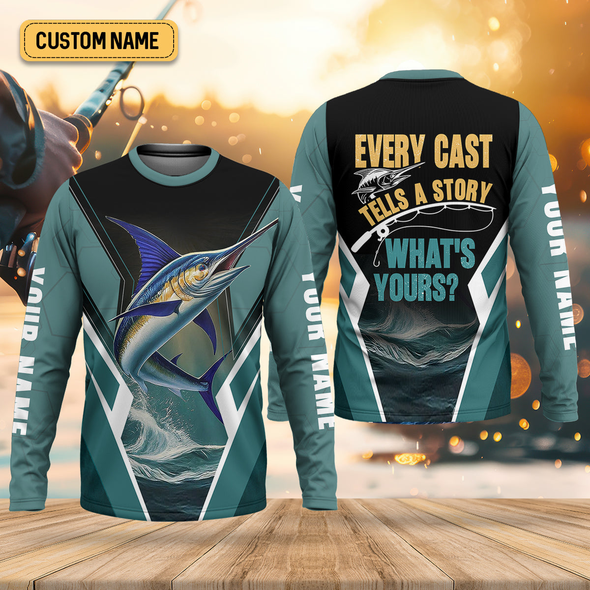 Every Cast Tells A Story Mens Fishing Shirts Long Sleeve, SPF Shirt For Men, Fishing Shirts For Men