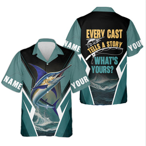 Every Cast Tells A Story Mens Fishing Shirts Long Sleeve, SPF Shirt For Men, Fishing Shirts For Men