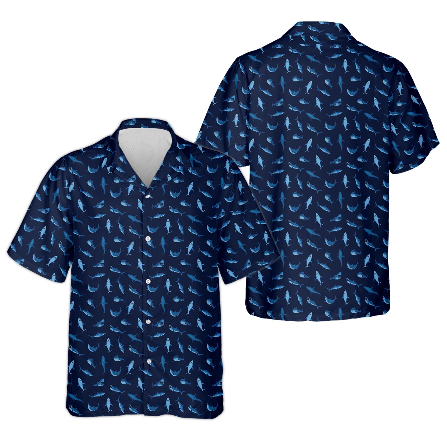 Shark Pattern Performance Fishing Shirts, Fishing Shirt For Women, SPF Long Sleeve Shirts Womens
