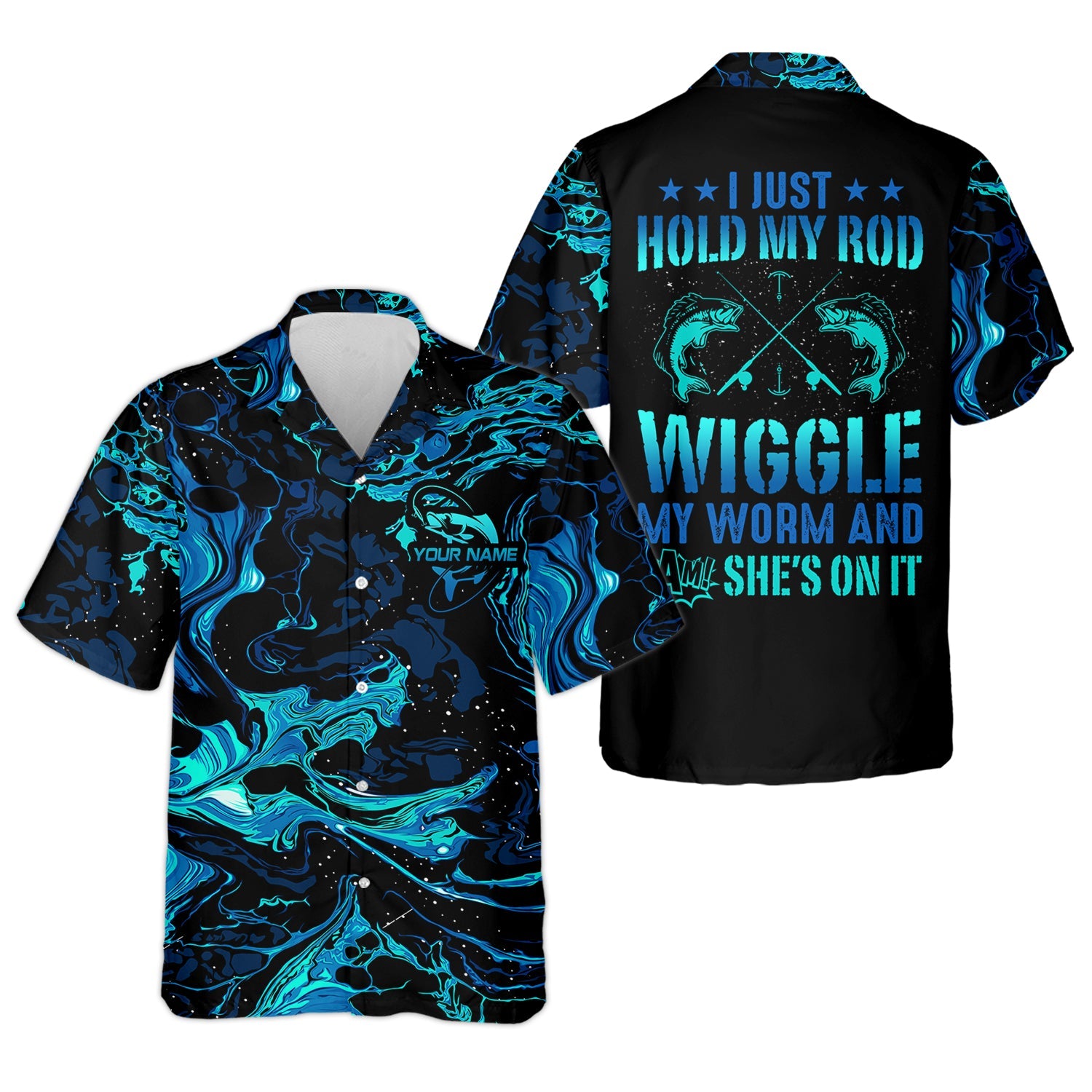 Fishing UPF Shirts, I Just Hold My Rod Wiggle My Worm, Women Fishing Shirt, SPF Long Sleeve Shirts Womens
