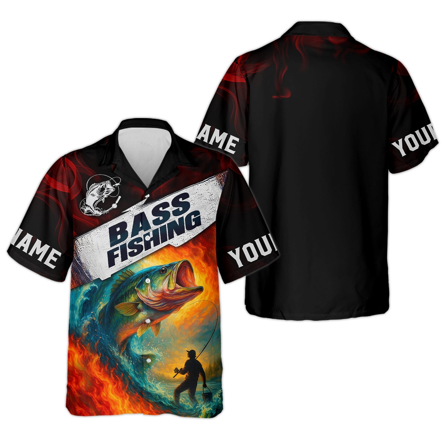 Fire Fishing Hooded UPF Shirt, Fishing Jersey, Long Sleeve Fishing Shirts, Gift For Fisherman