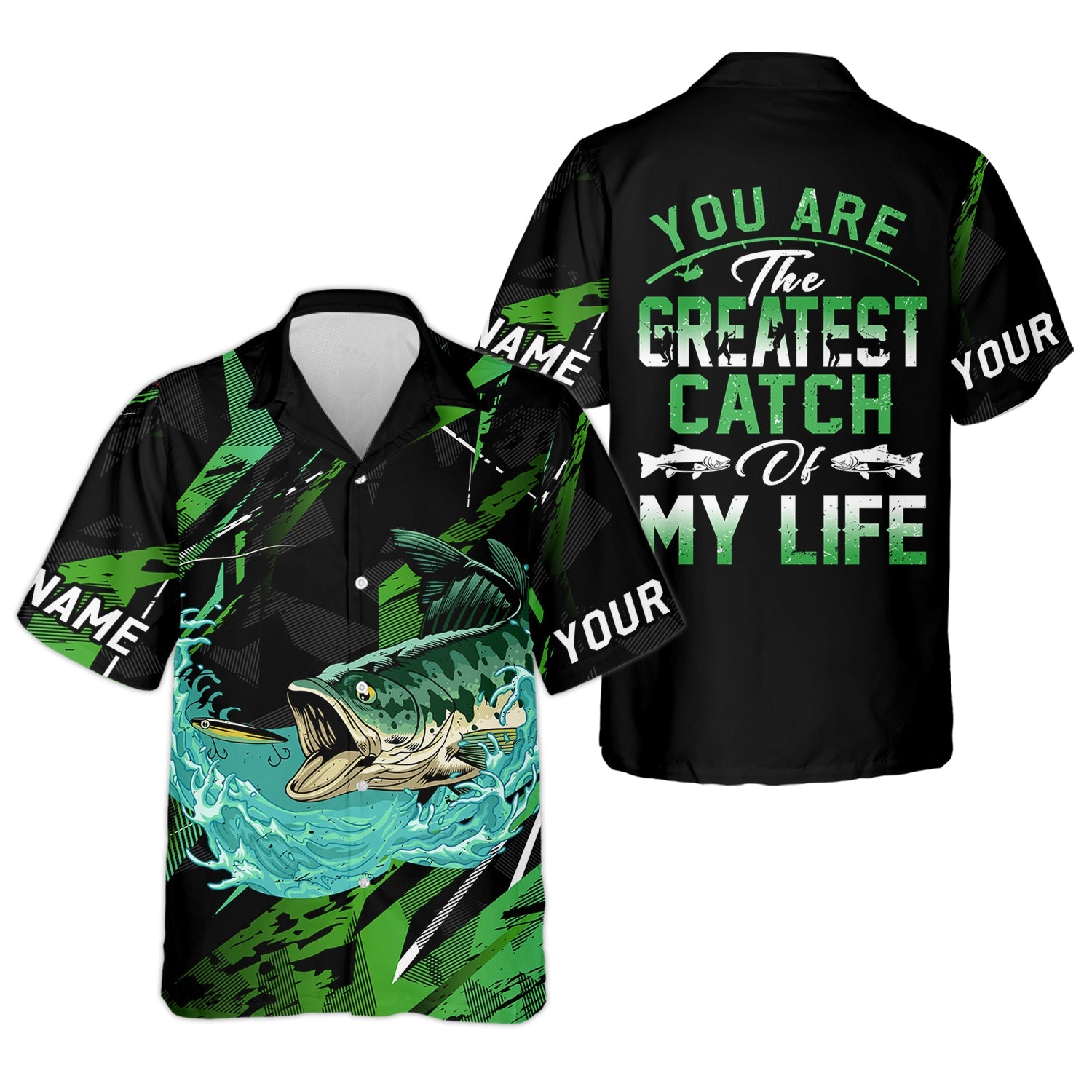 Bass Fishing UPF Shirts, You Are The Createst Catch of My Life, Funny Fishing Shirt, Gift For Fisherman