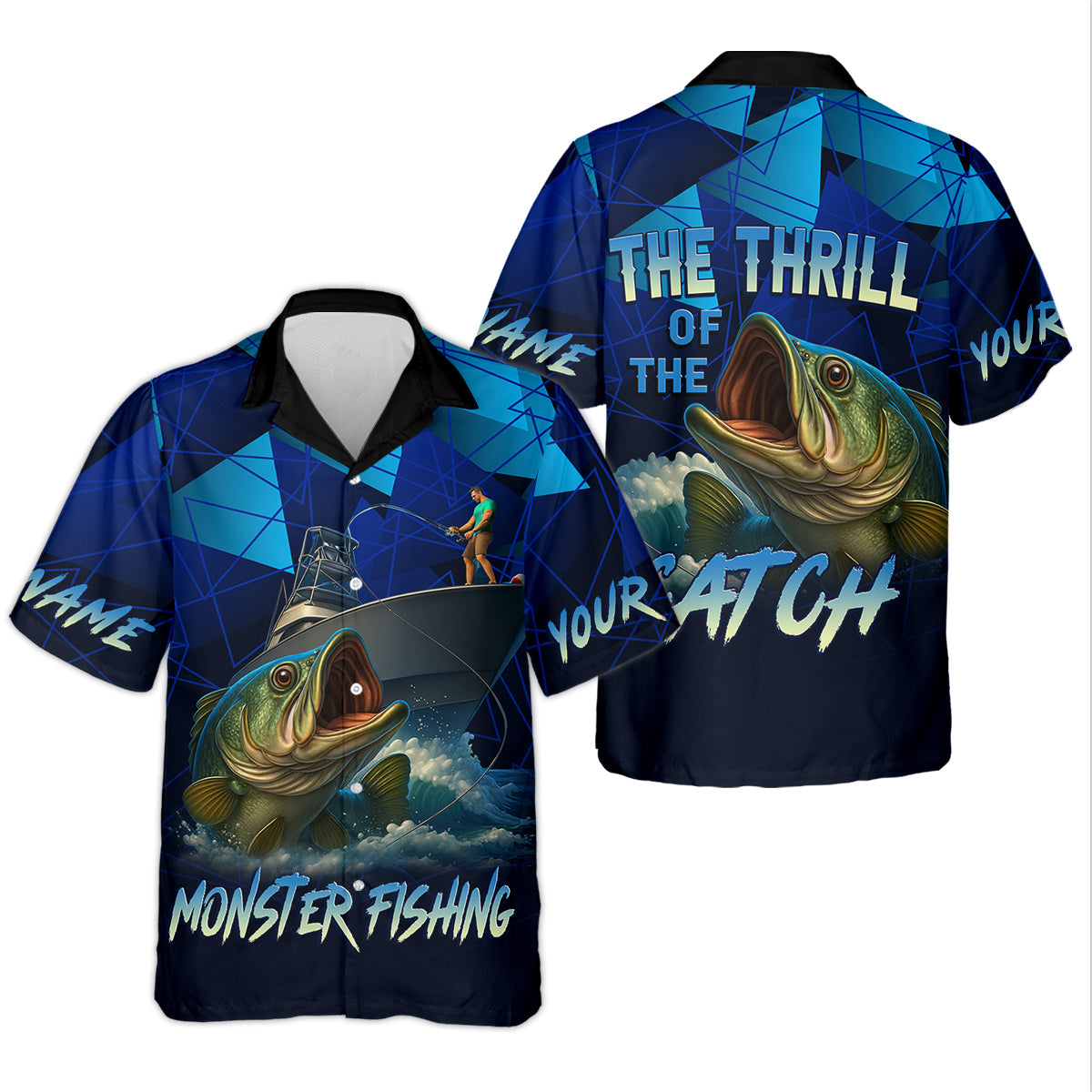 Monster Fishing SPF Shirts, The Thrill of The Catch Fishing Shirts For Men, Funny Fisherman Gift