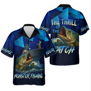 Monster Fishing SPF Shirts, The Thrill of The Catch Fishing Shirts For Men, Funny Fisherman Gift