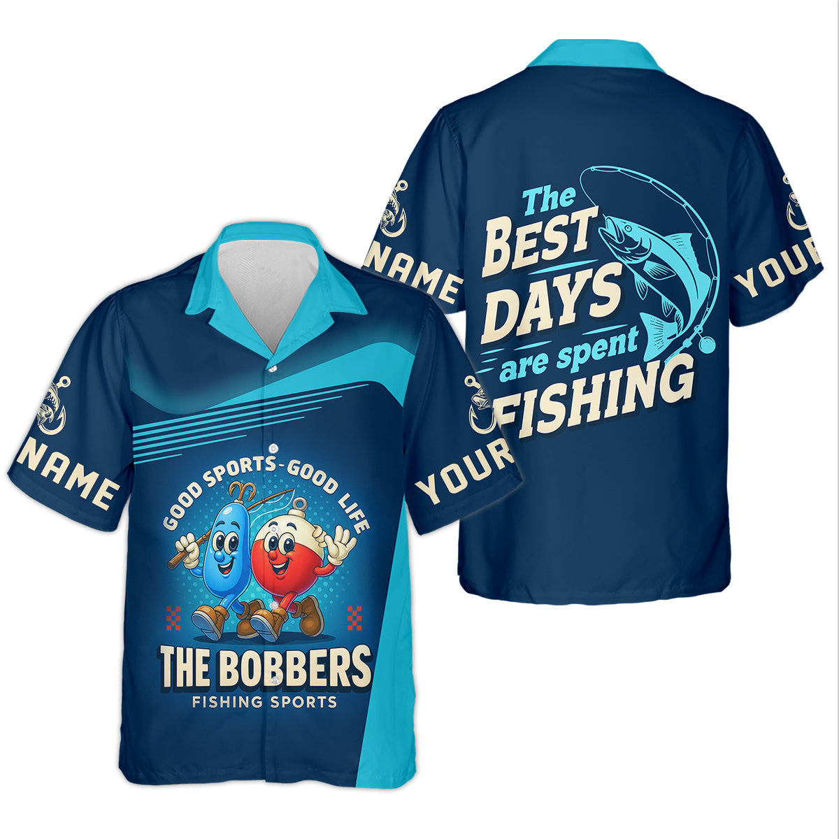 The Best Days Are Spent Fishing, The Bobber Fishing Sports, SPF Shirt For Men, Fishing Shirts For Men