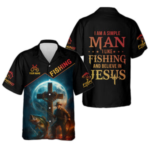 I Like Fishing And Believe In Jesus SPF Shirt For Men, Christian Fishing, Gift For Fisherman