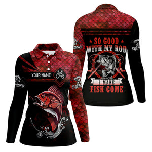 Fishing Shirts, So Good With My Rod I Make Fish Come, SPF Long Sleeve Shirts Womens, Female Fishing Shirts