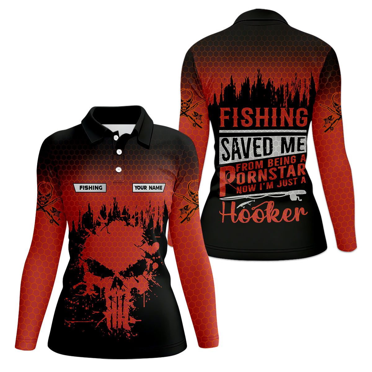 Fishing Saved Me From Being A Pornstar Red Fishing Shirt, Funny Fishing Shirt, Female Fishing Shirts