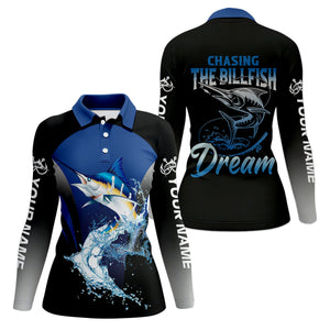Marlin Fishing, Chasing The Billfish Dream Fishing Women SPF Shirt, Women Fishing Shirt, Funny Fishing Shirt