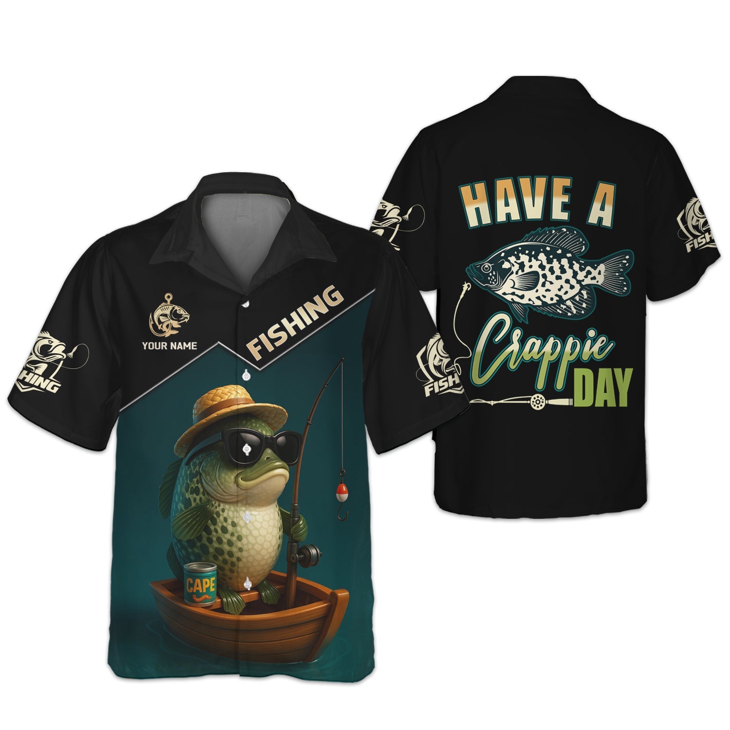 Have A Crappie Day SPF Shirts For Men, Funny Fishing Shirts, Gag Gifts For Men, Men Long Sleeve Shirt
