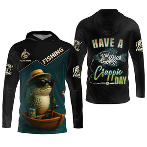 Have A Crappie Day SPF Shirts For Men, Funny Fishing Shirts, Gag Gifts For Men, Men Long Sleeve Shirt