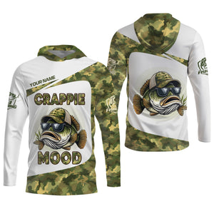 Crappie Mood Camo Fishing Shirt,  SPF Shirts For Men, Gag Gifts For Men, Men Long Sleeve Shirt