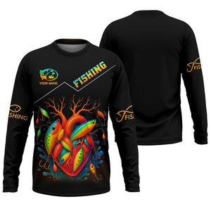 Colorful Fishing Lure UV Shirts For Men, Breathable Long Sleeve Shirt, Hooded Sun Shirt, Mens Casual Shirts